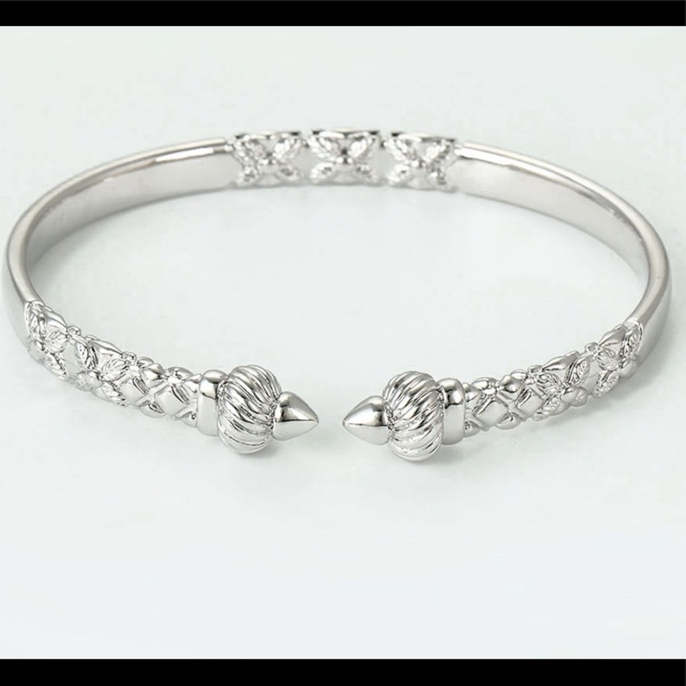 West Indian Caribbean Jamaican Bangle Silver Fashion Jamaican Caribbean Large